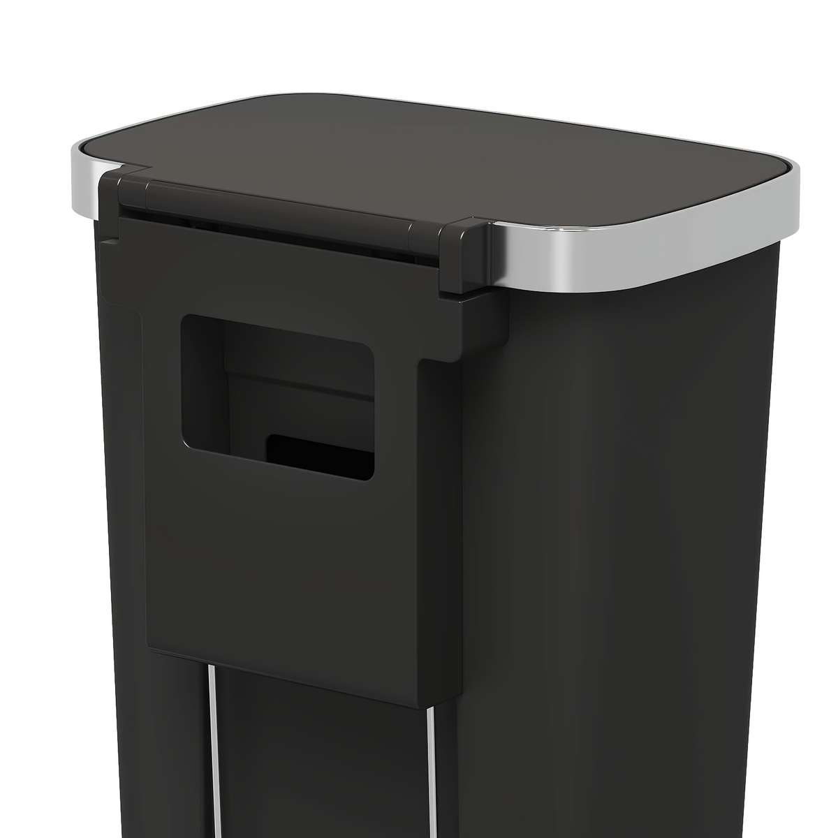 Garbage Can Model Black 50L13.21 Us Gal With Lid Footoperated