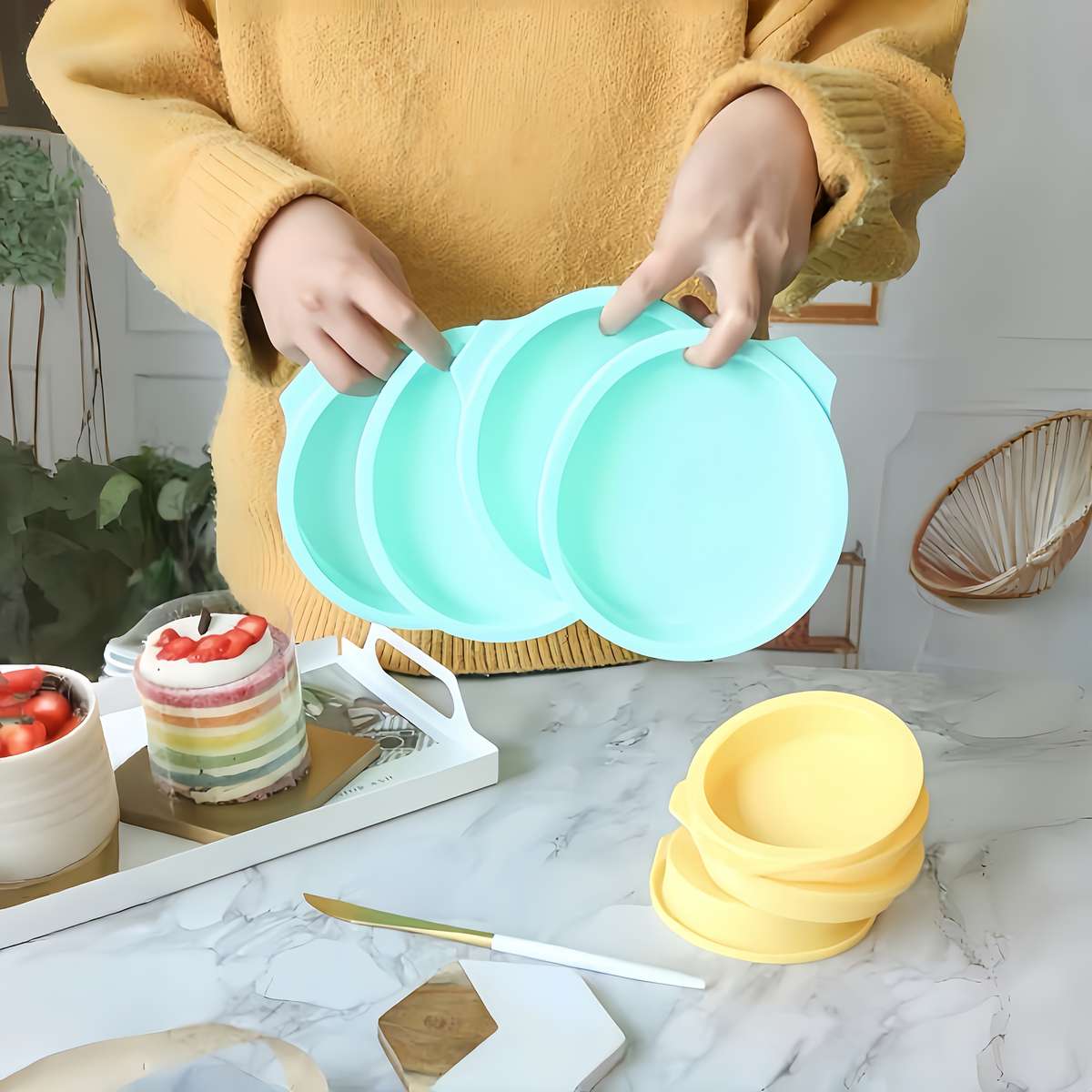 Suitable For Baking Molds Color Green Quantity 2Pcs