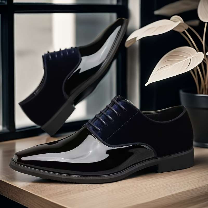 Mens Leather Shoes Color Black Sizeuk 5