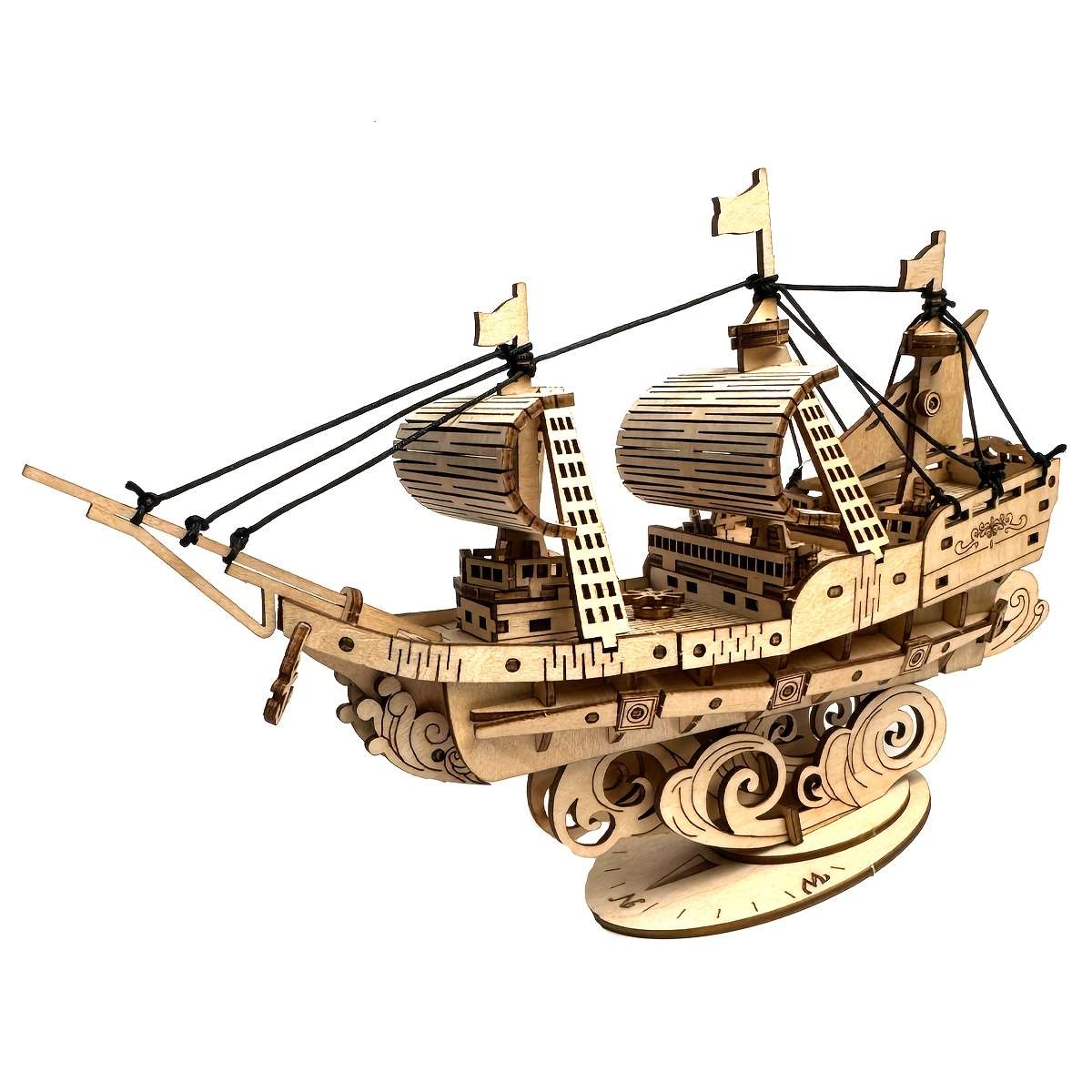 3D Jigsaw Puzzle Model Ship Color Cream Color