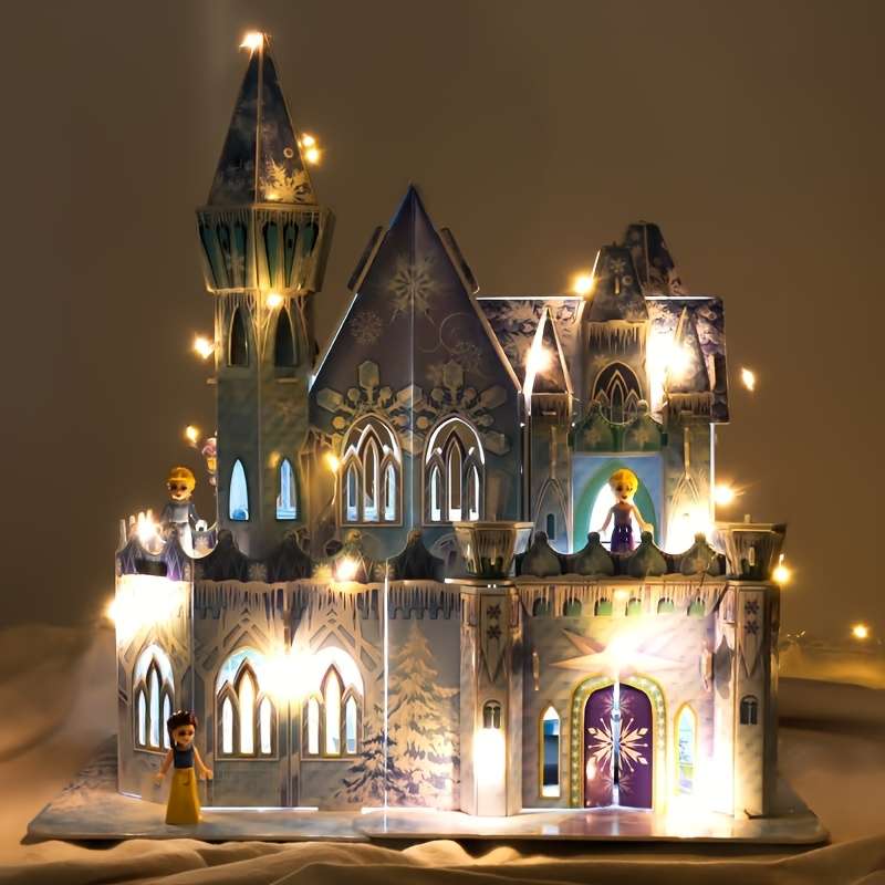 3D Building Model Puzzle Set Style Castle