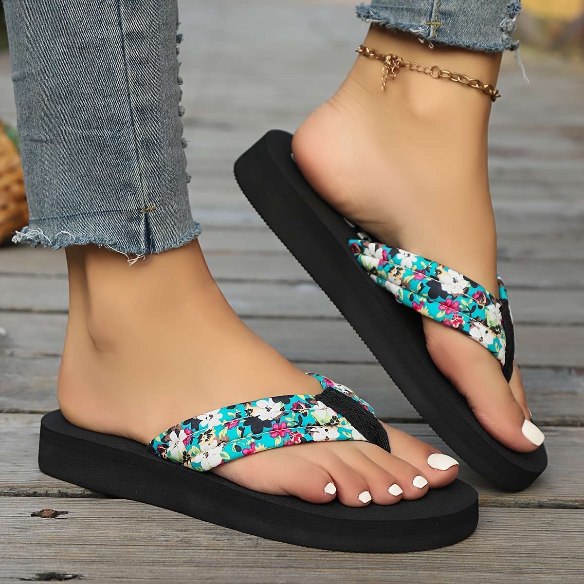 Ladies Summer Flip Flops Black Uk 7