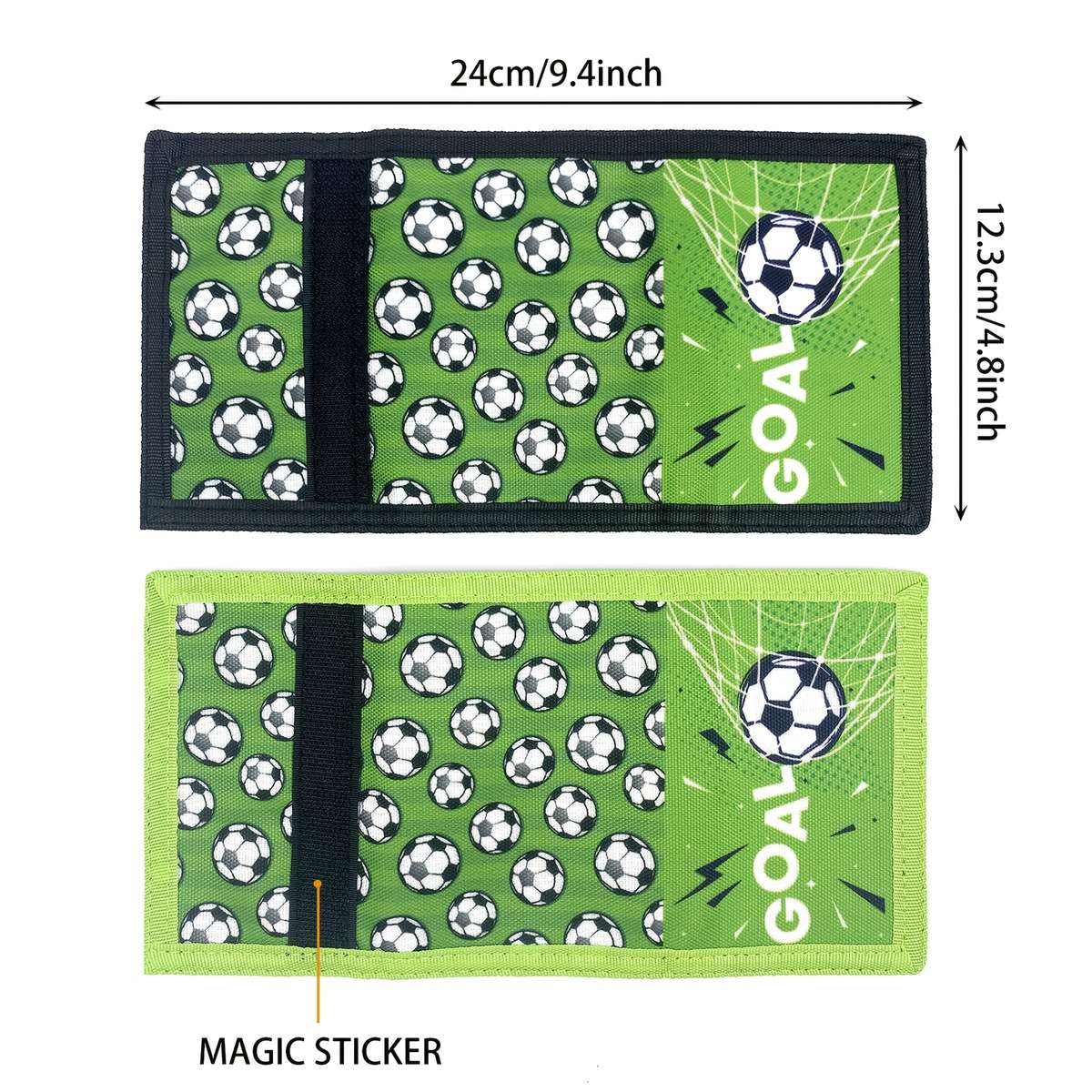 Vibrant Soccer-Themed Wallet With Smooth Zipper Realistic Printed Soccer Ball Design Multiple