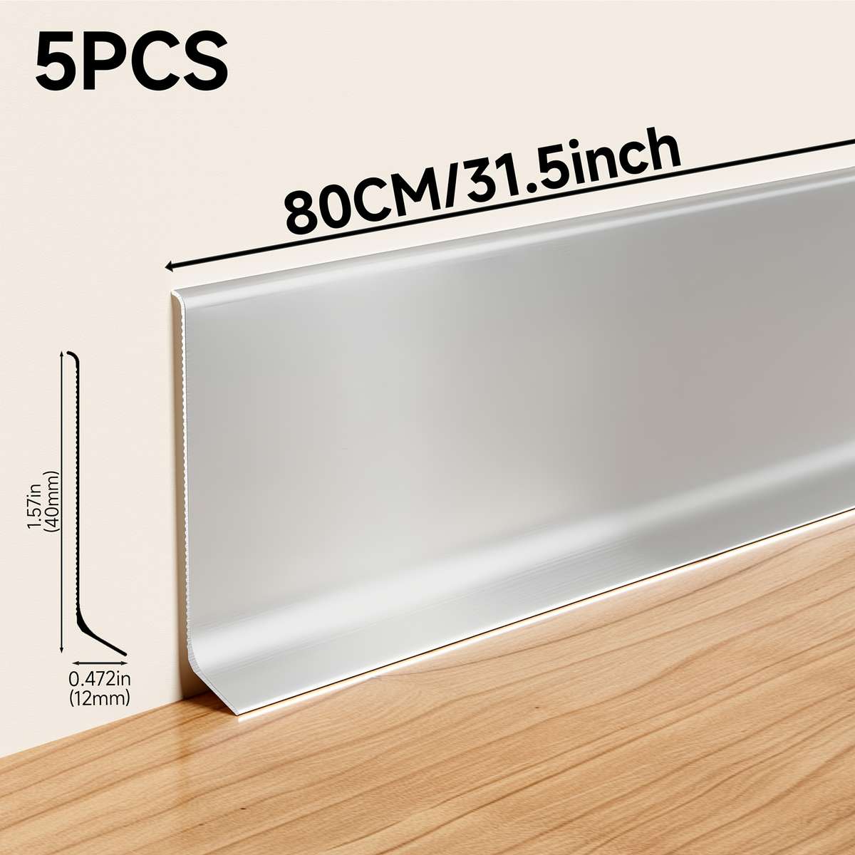 Skirting Board 5 Gray