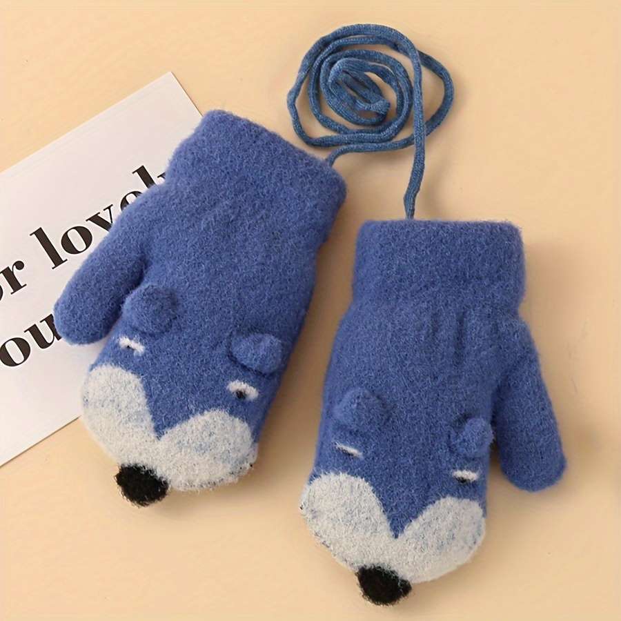 Winter Gloves Color Blue Size 1 To 3 Years Old