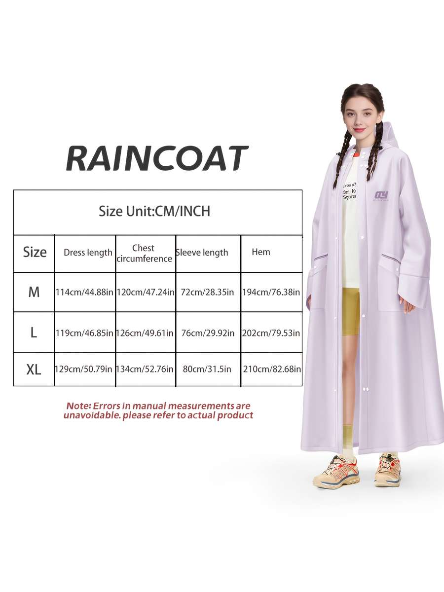 Raincoat Light Purple Size Asian M