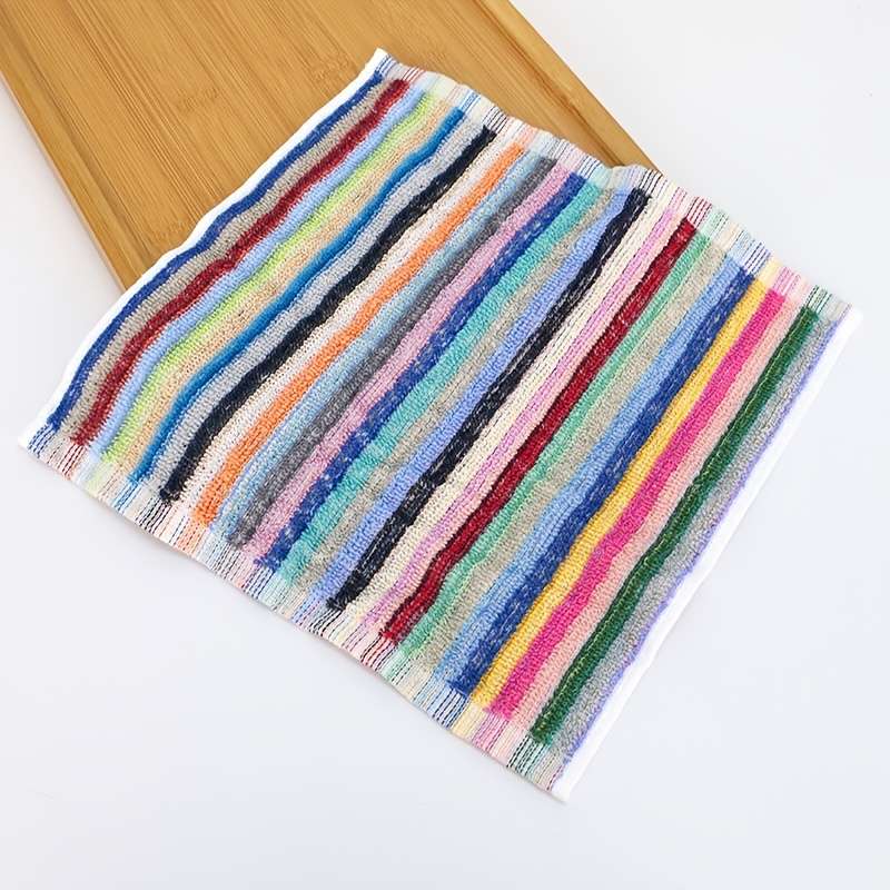 Rag Quantity 6Pcs Striped Small Square Towels
