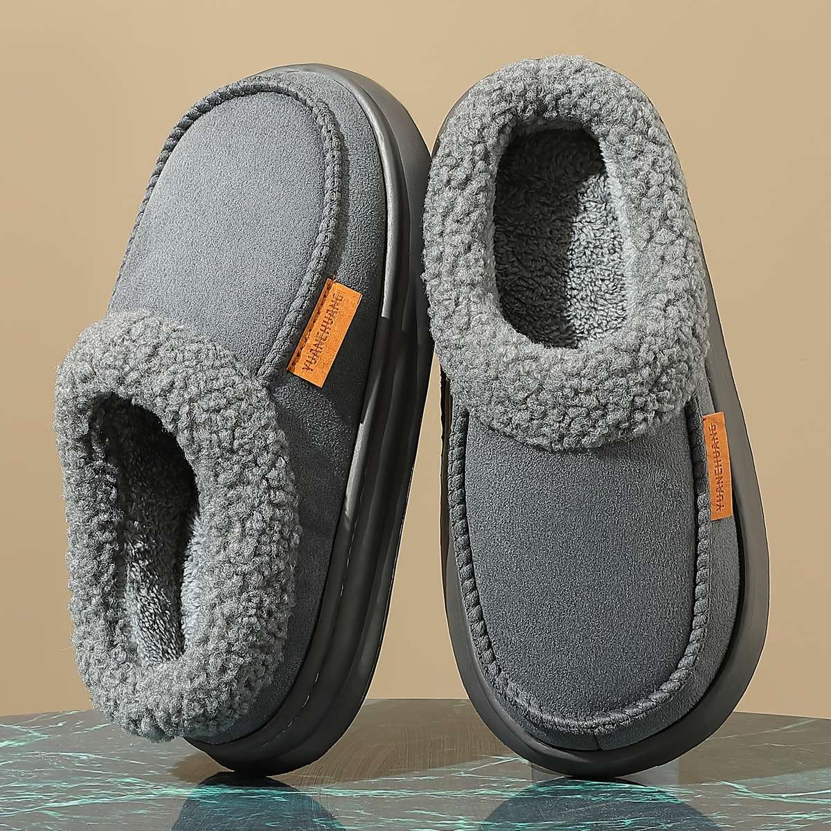 Cotton Slippers Color Grey Sizeuk 6.5-7