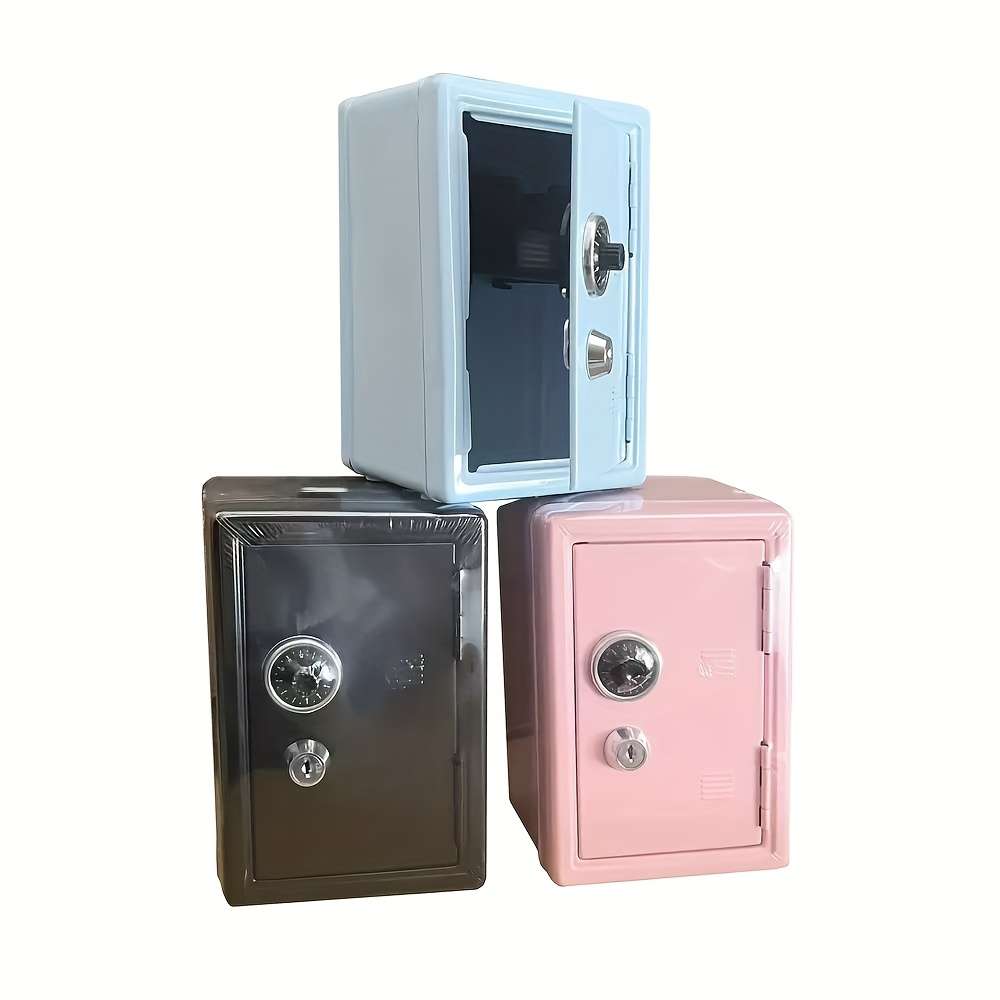 Modern Mini Metal Box With Combination Lock Key Portable Locking Container For