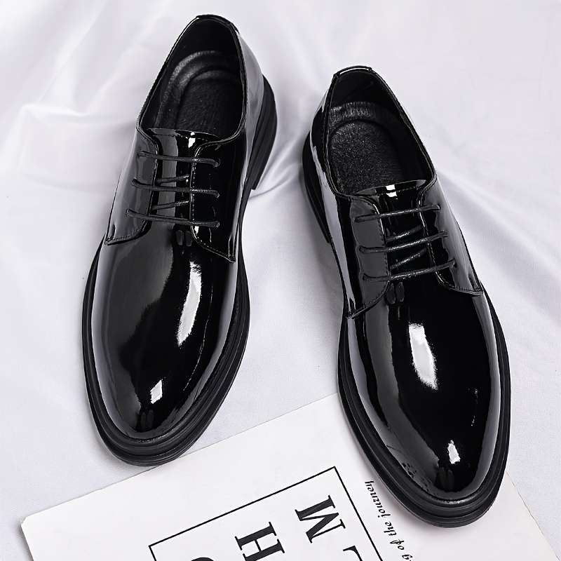 Mens Leather Shoes Color Black Sizeuk 5