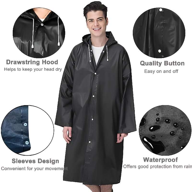 Raincoat Blackgrey Twopiece Set
