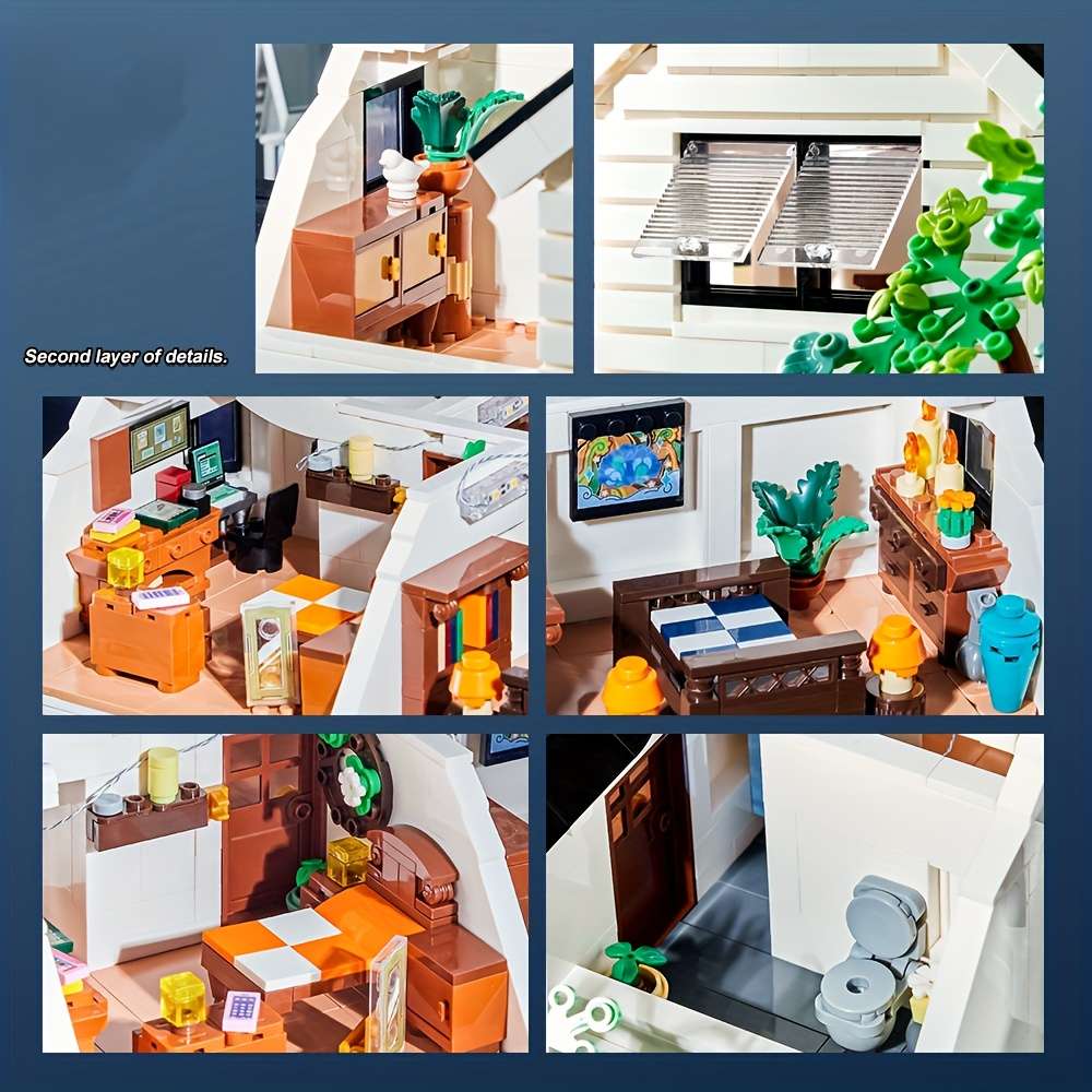3D Building Model Puzzle Set Style Villa