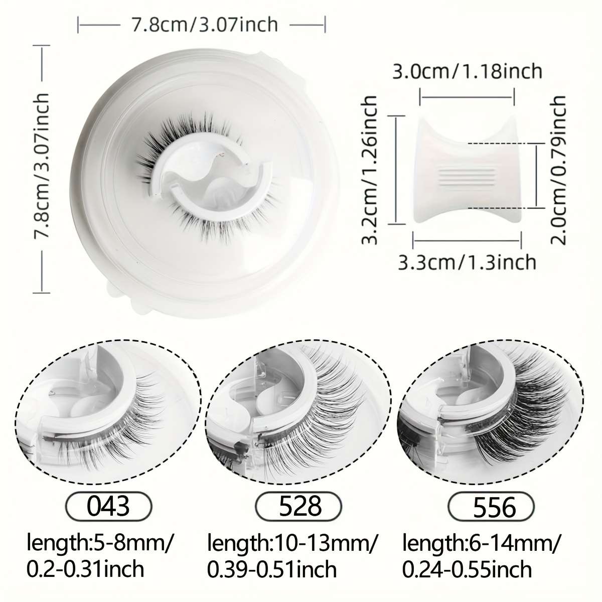 3 Pairs Natural Fluffy False Eyelashes Model 556