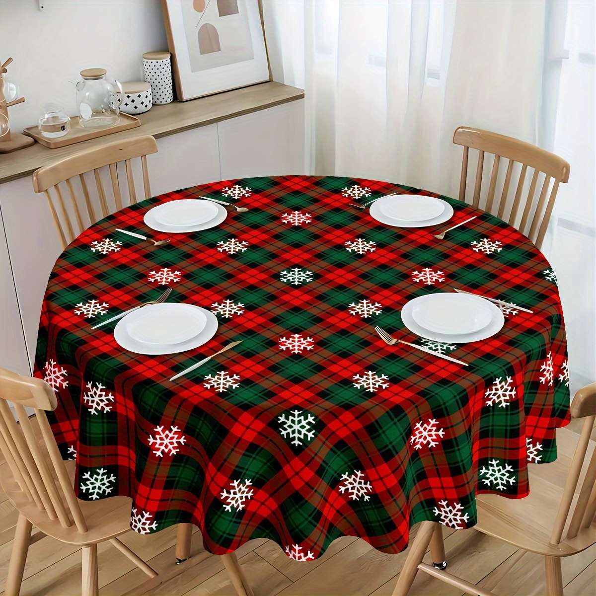 Christmas Tablecloth Size 139.7Cm X 177.8Cm