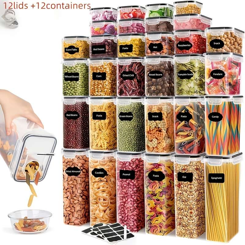 Sealed Jar Quantity 24Piece Set 12 Lids  12 Containers