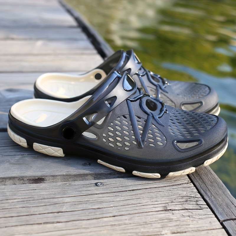 Men Slippers Summer Style Black Size Uk 7