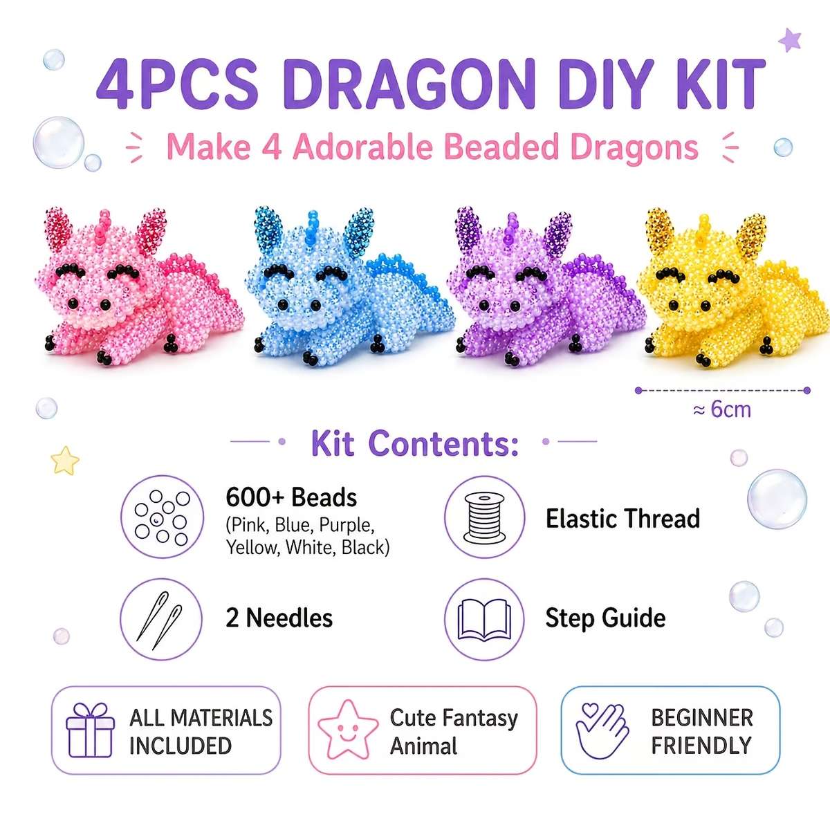 Perler Bead Set Blue Dragon Xy002 2