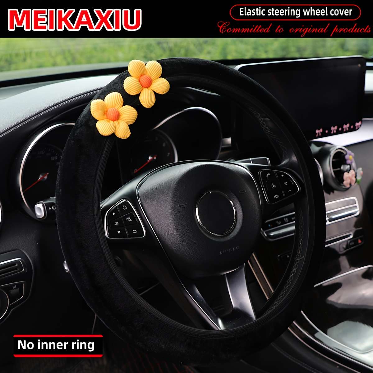 Car Steering Wheel Cover Orange