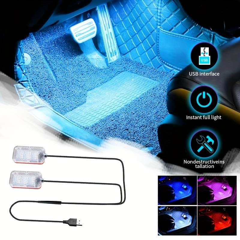 Car Lights Items Usb 2 In1 Blue