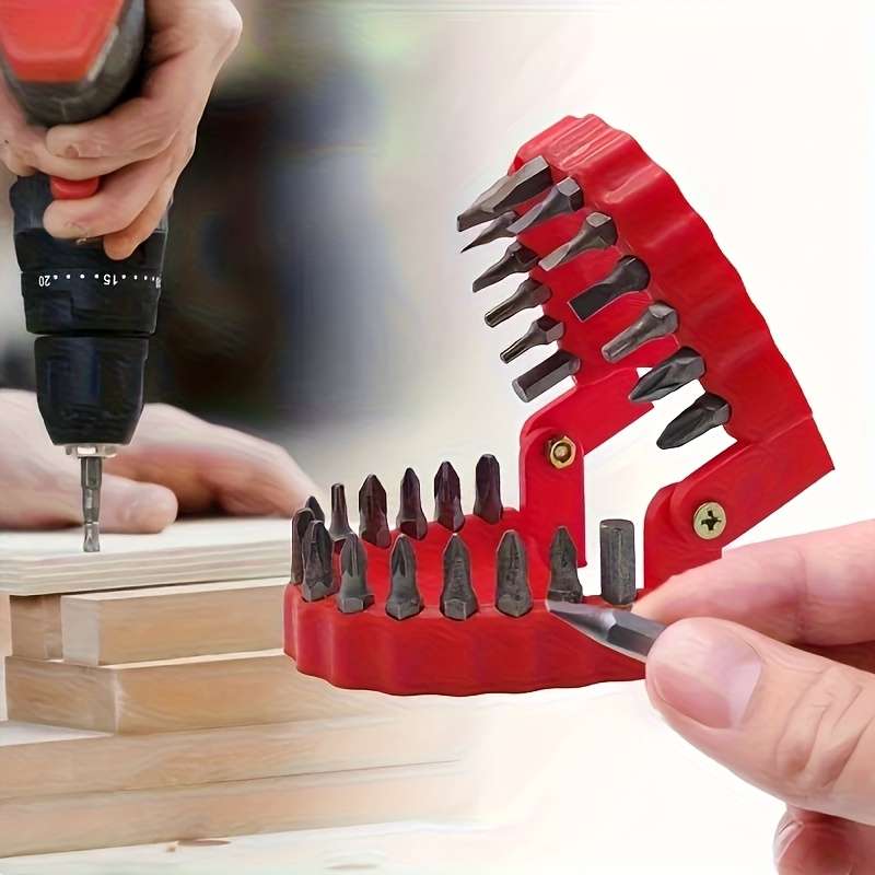 Screwdriver Bit Tool Set Color Red