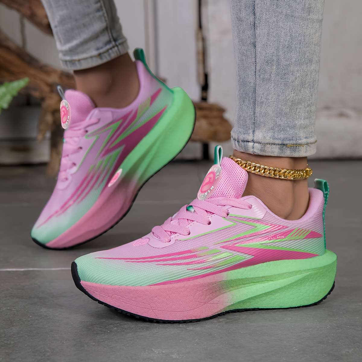 Women S Sneakers Color White Pink Sizeuk 6