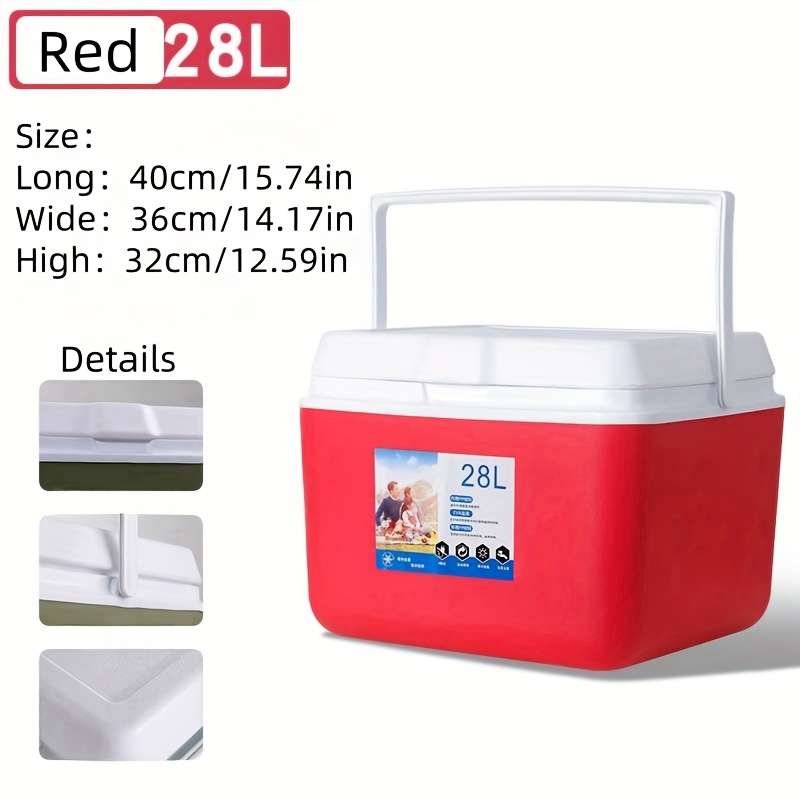 Refrigerator Color Red Capacity28 Liters   Ice Packs 10Pcs   Ice Plates 2Pcs