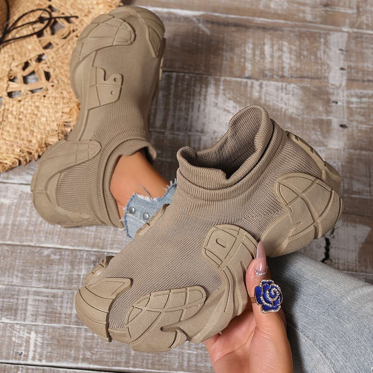 Women S Sneakers Color Khaki Sizeuk 5