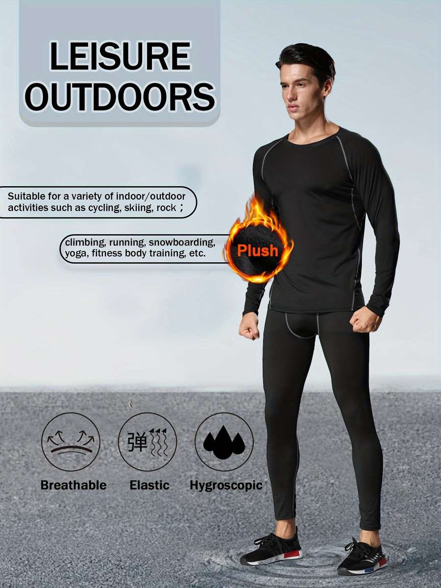 Thermal Underwear Color Black Sizexxl
