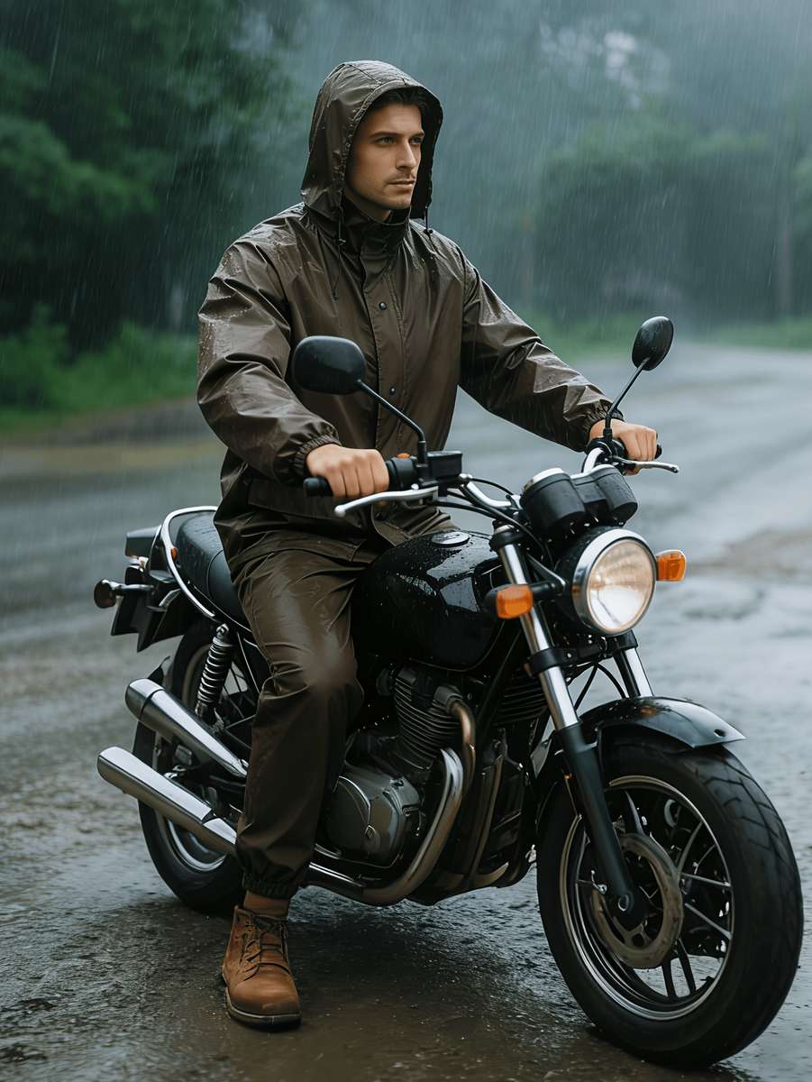 Raincoat Dark Brown Size M