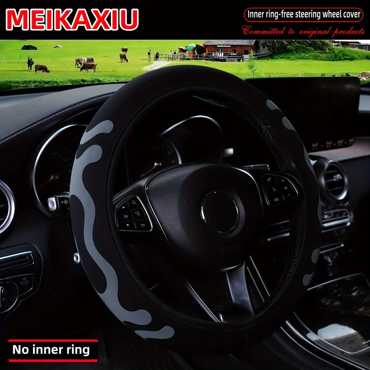 Car Steering Wheel Cover White