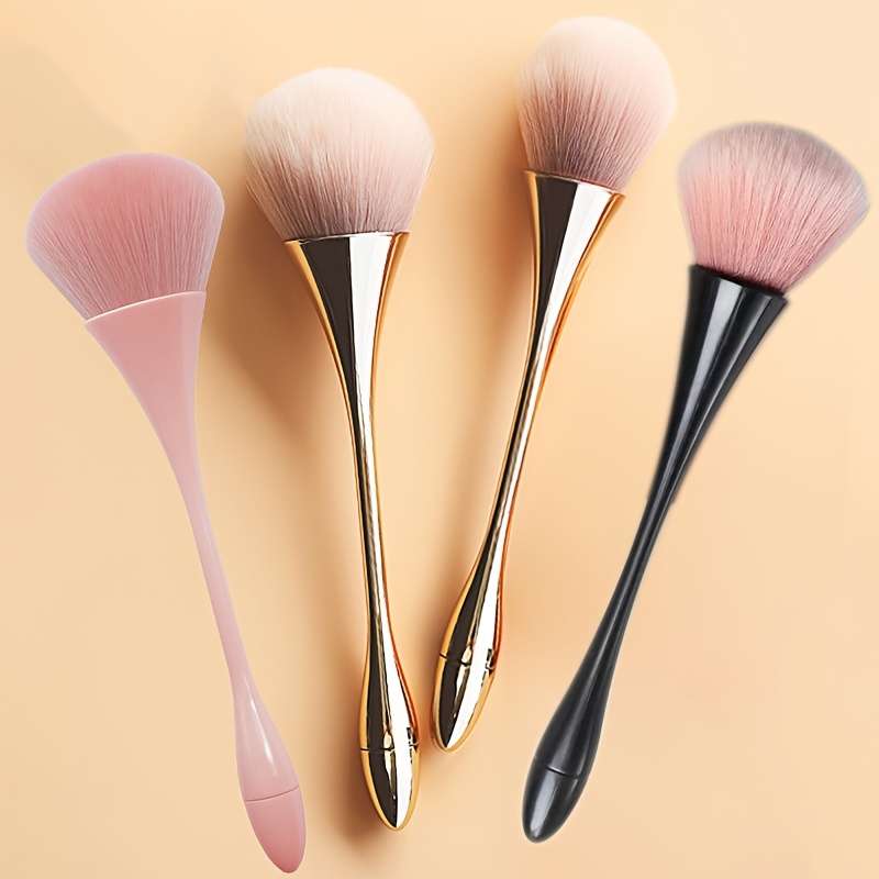 Makeup Brush Set Color Rose Golden  Golden 2Pcs