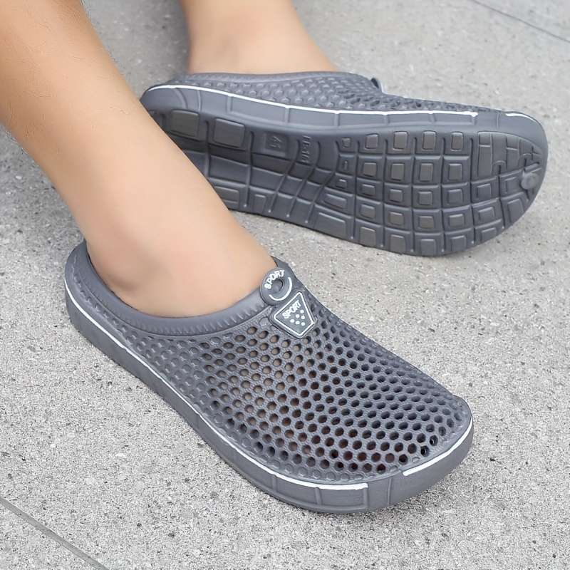 Men Slippers Summer Style Grey Size Uk 6
