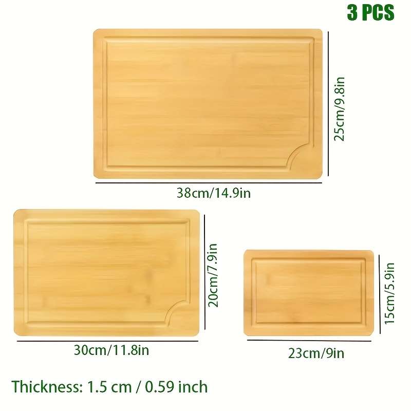 Cutting Board Model 3Pcs Set   Light Color