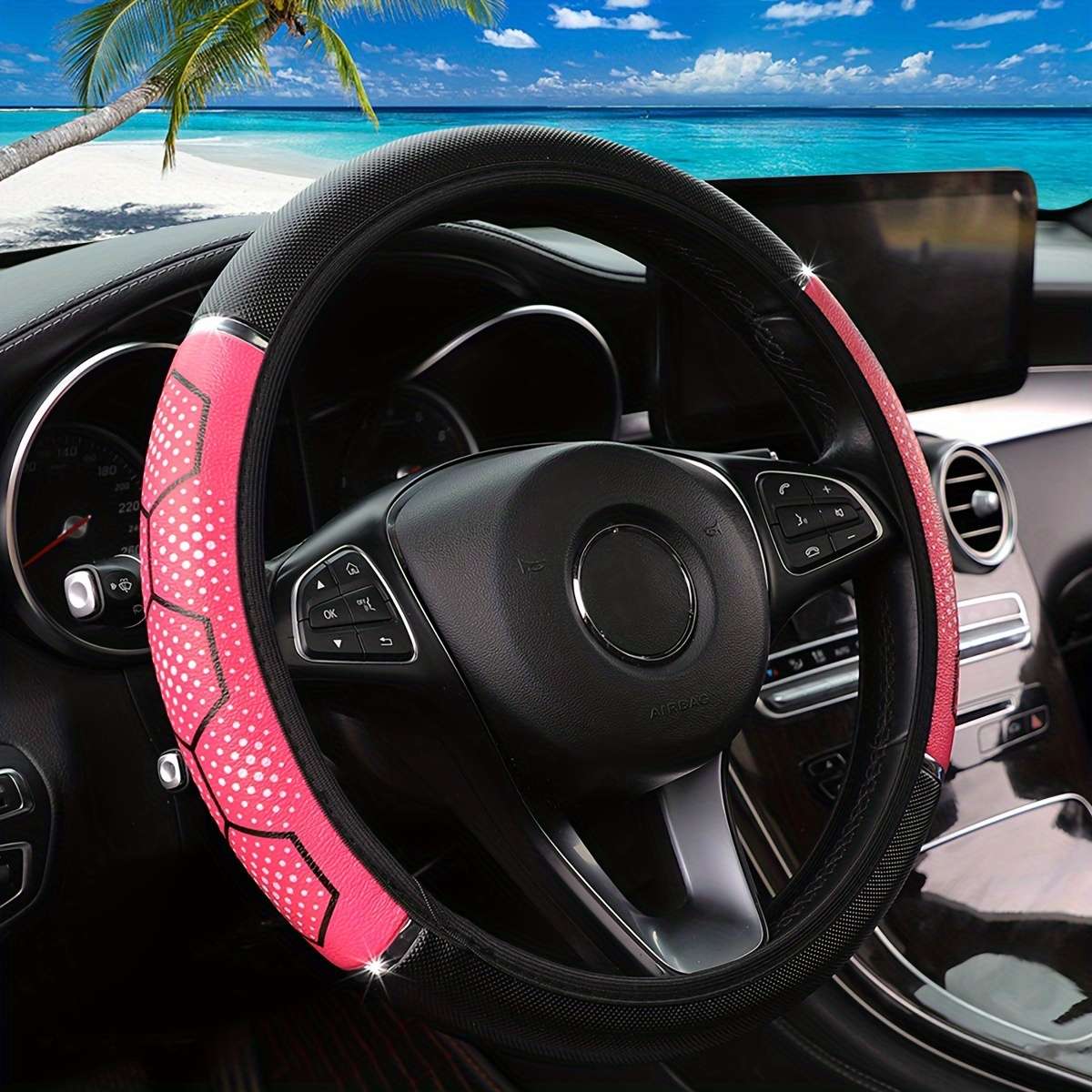 Car Steering Wheel Cover Blue