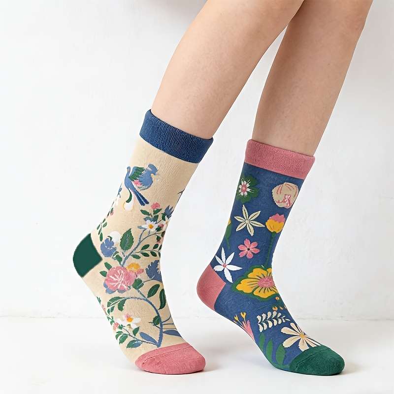 Women S Socks Color 1 Pair Of Flowers Size Onesize