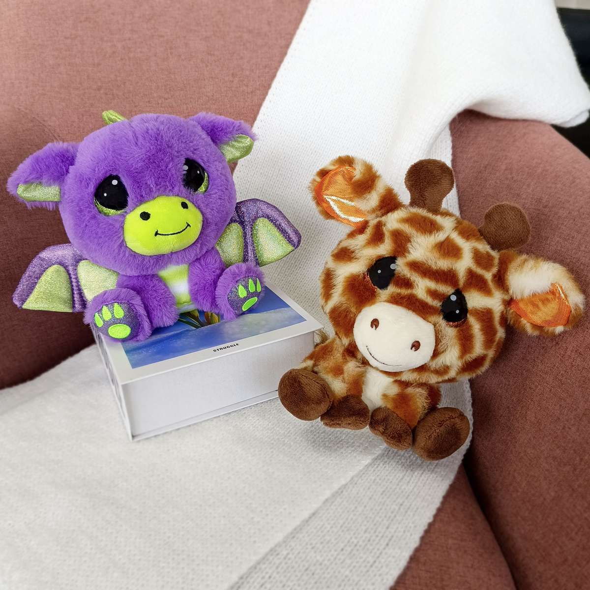 Plush Toyss color Purple Add Brown