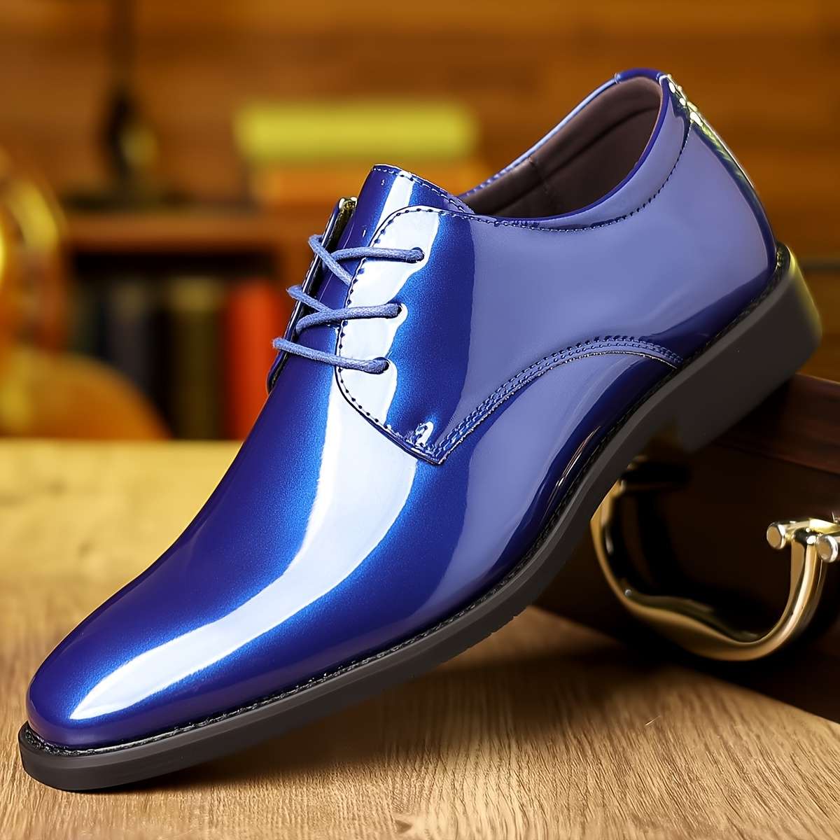 Mens Leather Shoes Color Blue Sizeuk 10.5