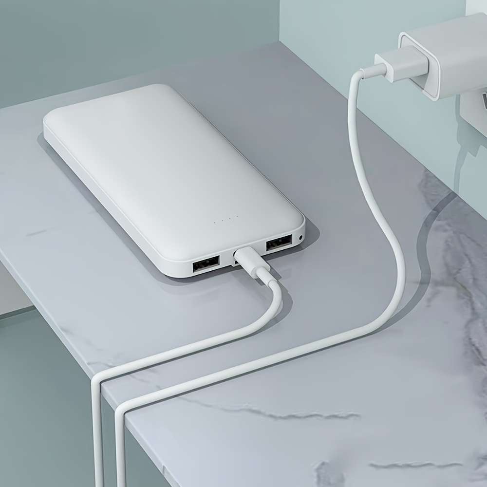 Power Bank Color New Slim 10000Mah Power Bank  White