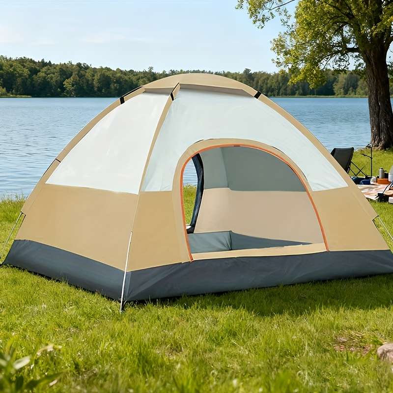 Premium Dome Shaped Matched One Room Two Door Tent Can Be Thrown Opened Co Blue