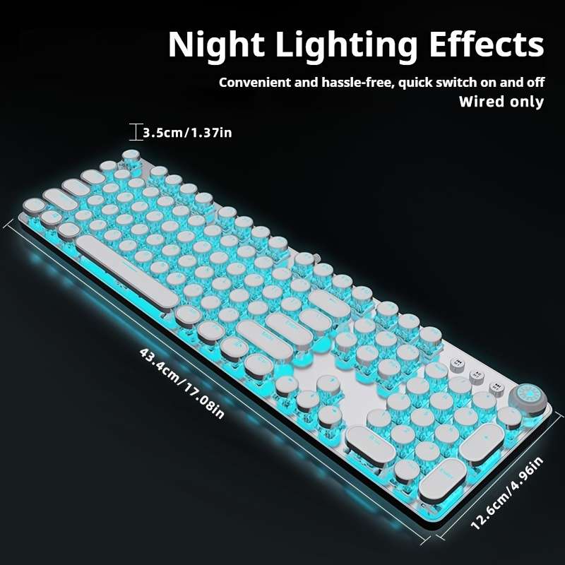 Portable HighQuality Build For Laptop Desktop Eweadn Punk Typewriter Mechanical