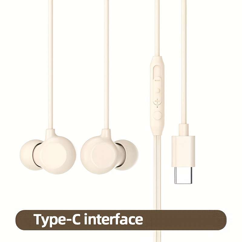Wired Headphones White Model 3.5Mm Round Jack