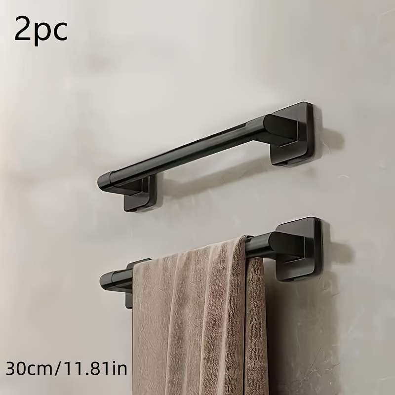 Bathroom Storage Rack Color 2Pc Black Towel Rack 19.69 Inc