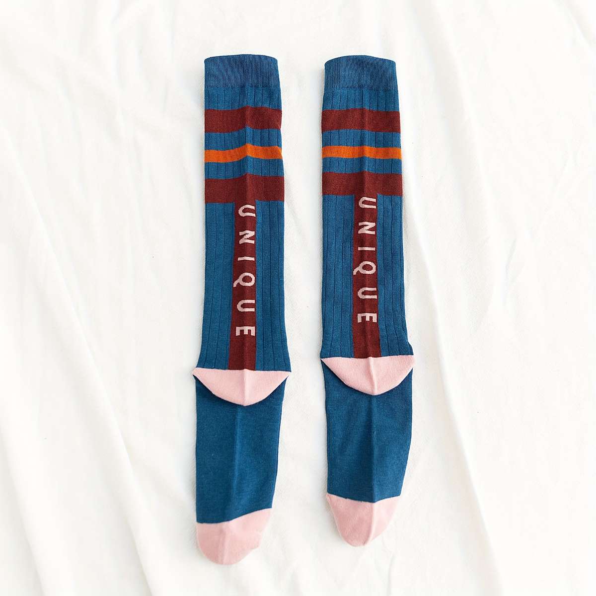 Women S Socks Color 2 PairsBlue Size Onesize