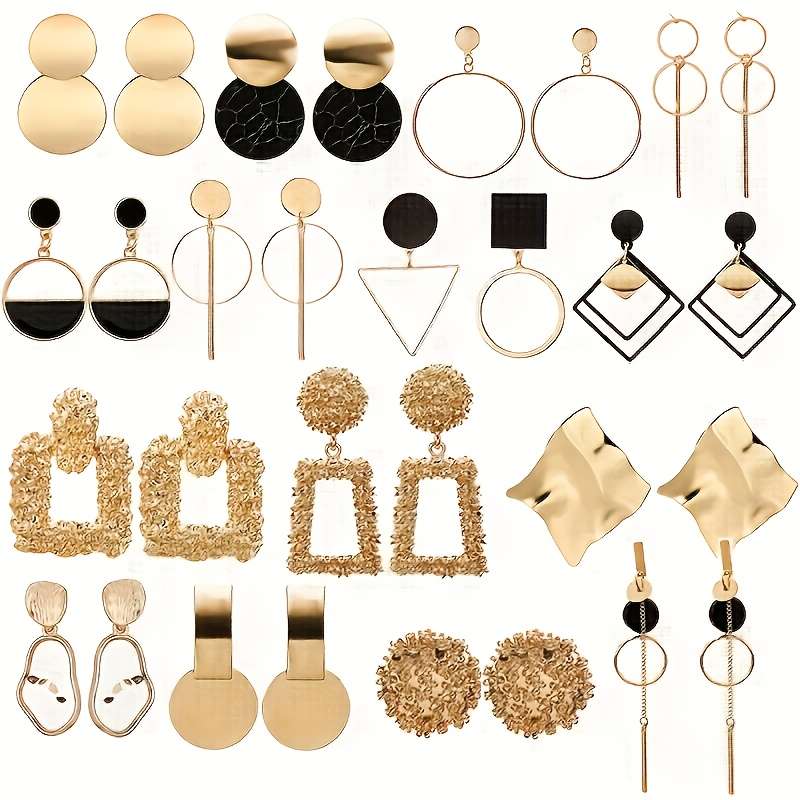 Women S Earrings Color Golden Random 5Pairs