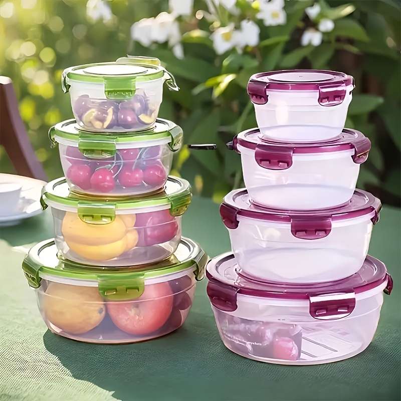 Food Cover Color Green Quantity 8 Piece Set  4 Containers  Add  4 Lids