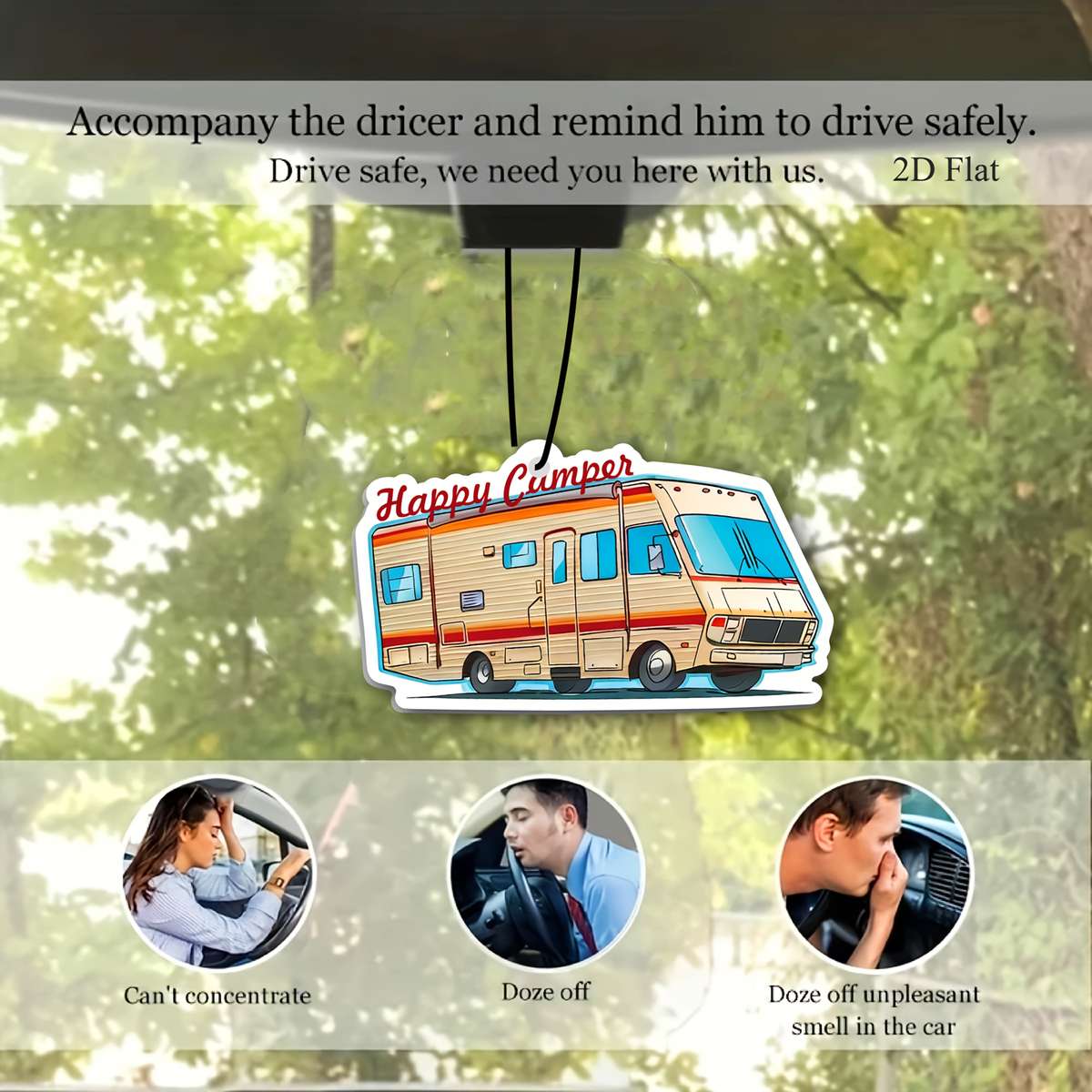 Car Interior Decor  3Pcs Camper