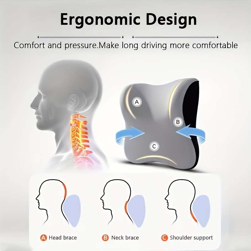 Car Seat Cushion Light Gray 2Pcs