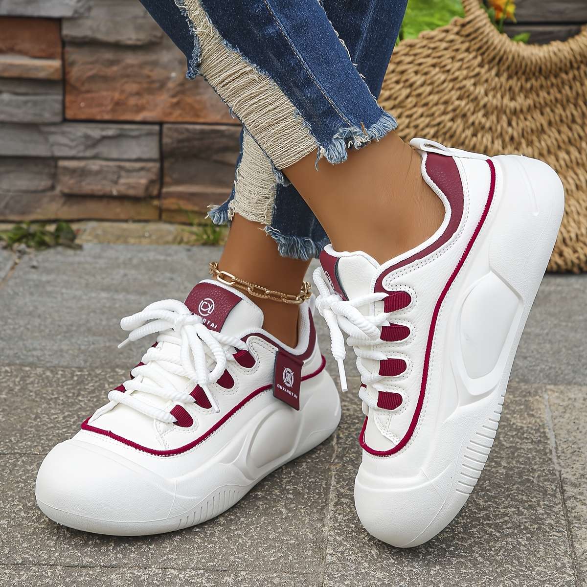 Women S Sneakers Color Red Sizeuk 6