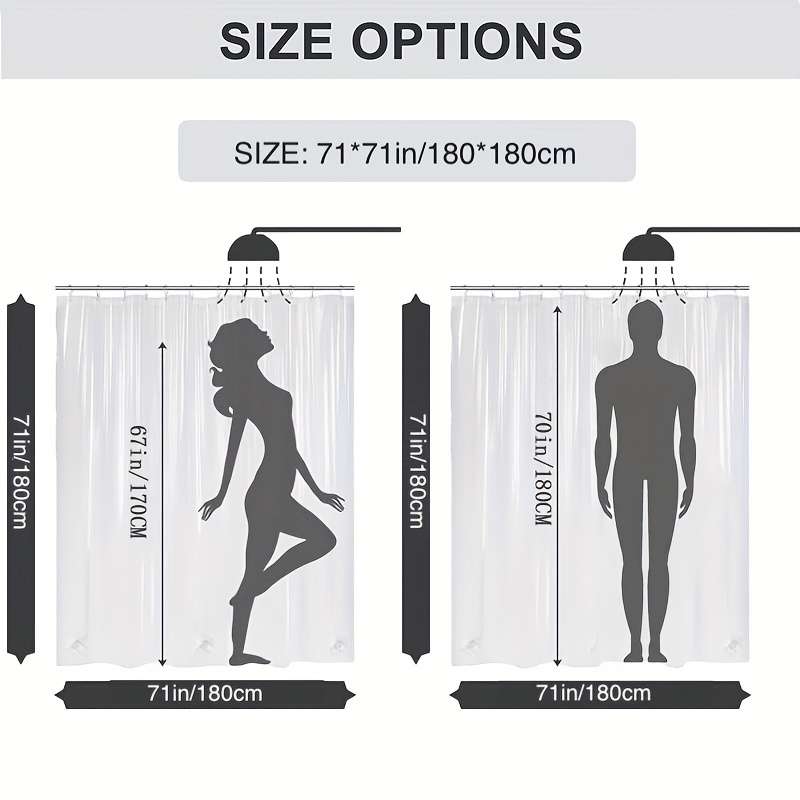Waterproof Shower Curtain Color Cobblestone Size 71X78.7In180X200Cm