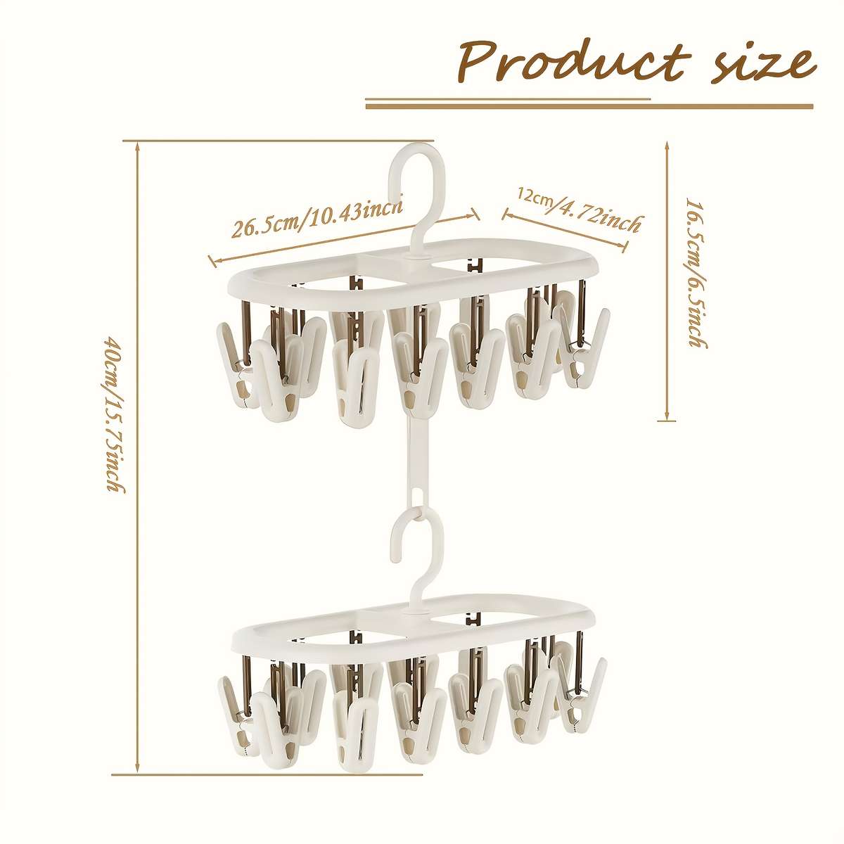 Clothes Rack 2 Pack Beige